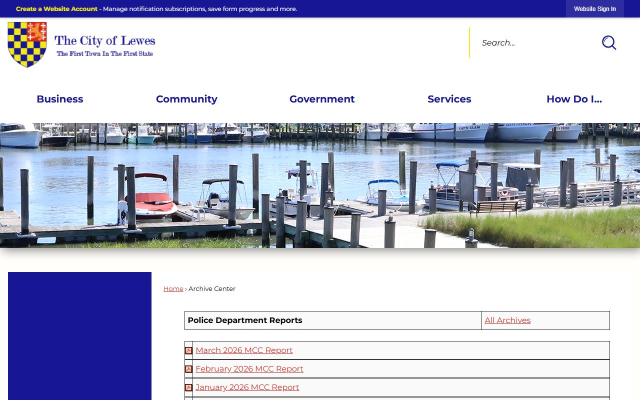 Lewes Police Department monthly reports for Sussex County police blotter